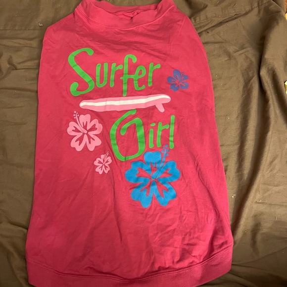 Surfer Girl dog t-shirt XL magenta - Picture 2 of 6